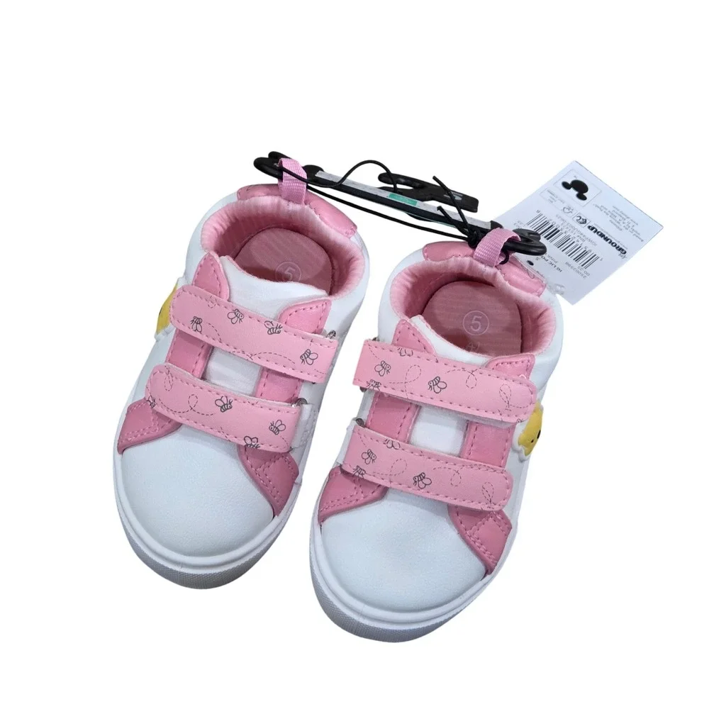 Disney Baby Winnie the Pooh Toddler‎ Sneakers Size 5 Pink White Velcro NEW